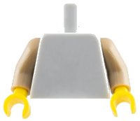 LEGO onderdeel Torso Plain / Dark Tan Arms / Yellow Hands 973c052