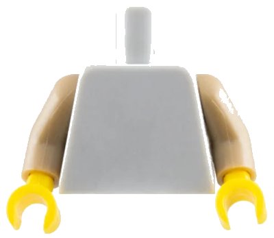 LEGO onderdeel Torso Plain / Dark Tan Arms / Yellow Hands (973c052)