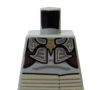 LEGO part Torso SW Weequay Armor with Silver Lines Pattern 973pb0706