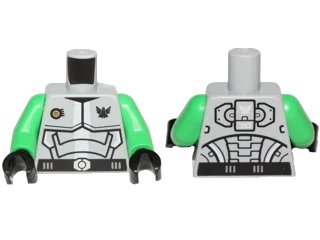 LEGO onderdeel Torso Galaxy Squad Armor with Number 30 on Back Pattern / Bright Green Arms / Black Hands (973pb1270c02)