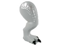 LEGO part Dinosaur Leg Large (Rear) Tyrannosaurus rex with Pin, Black Claws and Silver Scales Pattern - Right 98062c01pb09