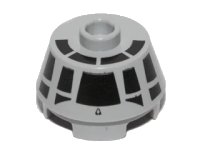 LEGO part Cone 2 x 2 Truncated with Black Millennium Falcon Cockpit Pattern 98100pb05