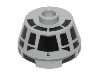 LEGO onderdeel Cone 2 x 2 Truncated with Black Millennium Falcon Cockpit Pattern (98100pb05)