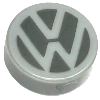 LEGO onderdeel Tile, Round 1 x 1 with VW Logo Pattern (98138pb058)