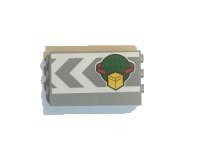 LEGO part Panel 1 x 6 x 3 with Studs on Sides with Box and Arrows and Globe Pattern (Sticker) - Set 60169 98280pb06