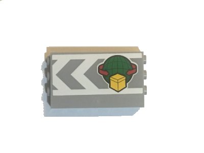 LEGO onderdeel Panel 1 x 6 x 3 with Studs on Sides with Box and Arrows and Globe Pattern (Sticker) - Set 60169 (98280pb06)