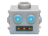 LEGO onderdeel Minifigure, Head, Modified Robot Male Pattern 98384pb01