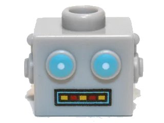 LEGO onderdeel Minifigure, Head, Modified Robot Male Pattern (98384pb01)