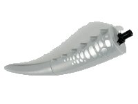 LEGO onderdeel Dinosaur Tail Carnotaurus/Indominus Rex/Giganotosaurus with Pin, Spikes and Silver Scales Pattern DinoTailpb03c01