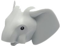LEGO part Elephant Type 2 Head with Black Eyes Pattern bb1187c01pb01