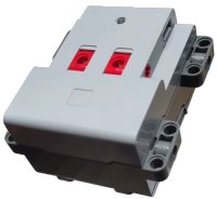 LEGO onderdeel Electric 9V Battery Box Powered Up with 2 Switches and Dark Bluish Gray Bottom - Screw Opening bb1295c01