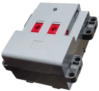 LEGO onderdeel Electric 9V Battery Box Powered Up with 2 Switches and Dark Bluish Gray Bottom - Screw Opening (bb1295c01)