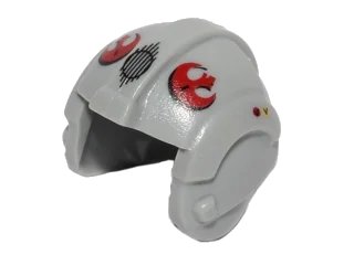 LEGO onderdeel Minifigure, Headgear Helmet SW Rebel Pilot with Red Rebel Alliance Symbol Pattern (x164pb09)