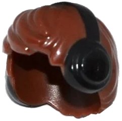 LEGO onderdeel Minifigure, Hair Short Tousled with Black Headphones Pattern (10166pb02)