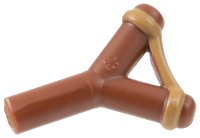 LEGO part Minifigure, Weapon Slingshot with Medium Nougat Band Pattern 19900pb01