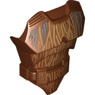 LEGO part Large Figure Torso with SW Dark Bluish Gray Roots and Medium Nougat Fur Pattern 21561pb16