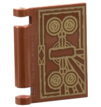 LEGO part Minifigure, Utensil Book Cover with Gold Circles and Lines Pattern (The Darkhold) 24093pb065
