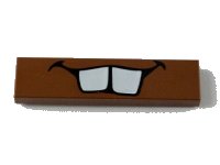 LEGO onderdeel Tegel 1 x 4 met Tanden Patroon 2431pb0160