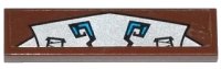 LEGO part Tile 1 x 4 with Blue and Silver Gorilla Armor Pattern (Sticker) - Set 70125 2431pb0360