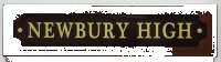 LEGO part Tile 1 x 4 with Gold 'NEWBURY HIGH' on Dark Brown Plaque Pattern (Sticker) - Set 70425 2431pb0716
