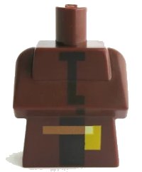 LEGO part Torso, Modified Long with Folded Arms with Dark Tan Belt and Dark Brown Minecraft Villager Pattern 25767pb007