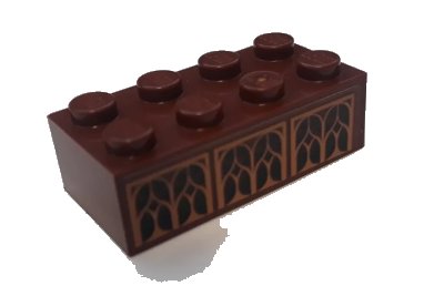 LEGO onderdeel Brick 2 x 4 with 6 Arched Windows Pattern (Sticker) - Set 75948 (3001pb148)