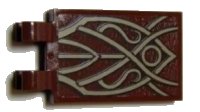 LEGO part Tile, Modified 2 x 3 with 2 Clips with Vines Pattern (Sticker) - Set 79006 30350bpb004