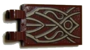 LEGO onderdeel Tile, Modified 2 x 3 with 2 Clips with Vines Pattern (Sticker) - Set 79006 (30350bpb004)