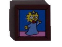 LEGO part Tile 2 x 2 with Maggie Simpson Portrait Pattern (Sticker) - Set 71006 3068pb0954