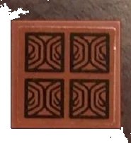 LEGO part Tile 2 x 2 with Parquet Style Tiles Pattern (Sticker) - Set 71043 3068pb1265