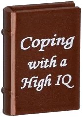 LEGO onderdeel Minifigure, Utensil Book 2 x 3 with White 'Coping with a High IQ' Pattern (33009pb049)
