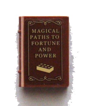 LEGO onderdeel Minifigure, Utensil Book 2 x 3 with 'MAGICAL PATHS TO FORTUNE AND POWER' and 2 x 4 Brick Pattern (Sticker) - Set 75827 (33009pb056)