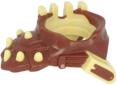 LEGO onderdeel Minifigure Armor Breastplate with Shoulder Pad Left Spiked with Molded Tan Face Bars, Scabbard, and Spikes Pattern (36015pb02)
