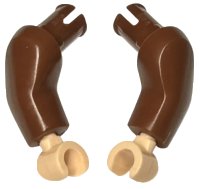 LEGO part Arm Large with Pin, (Matching Left and Right) Pair with Light Nougat Hands 3777937783c01