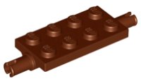 LEGO part Plate, Modified 2 x 4 with Pins and Thick Reinforced Supports 40687