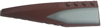 LEGO onderdeel Wedge 12 x 3 Left with Gray Window Pattern (Sticker) - Set 7752 (42061pb25)