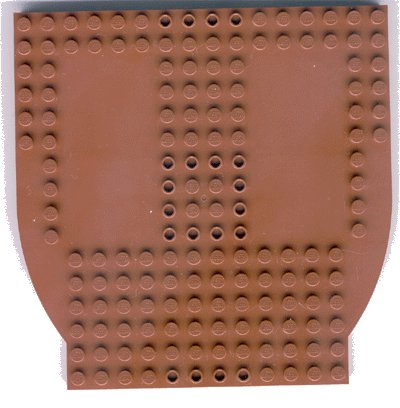 LEGO onderdeel Boat, Deck Brick 16 x 16 x 1 Stern (48000)