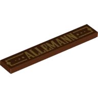 LEGO onderdeel Tile 1 x 6 with 'ALLEMANN' Pattern (6636pb169)