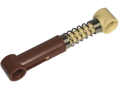 LEGO onderdeel Technic, Shock Absorber 6.5L with Tan Piston Rod - Hard Spring, Tight Coils at Ends (731c10)