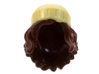 LEGO part Mini Doll, Hair Combo, Hair with Hat, Long Wavy with Molded Bright Light Yellow Beanie Pattern 80577pb02