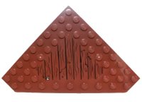 LEGO onderdeel Wedge, Plate 10 x 10 Cut Corner with no Studs in Center with Wood Grain Floor and Nail Pattern (Sticker) - Set 70751 92584pb003