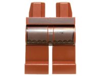 LEGO part Hips and Legs with Dark Brown Apron Pattern 970c00pb0112