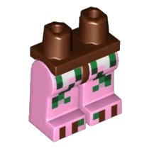 LEGO onderdeel Hips and Bright Pink Legs with Pixelated Zombie Pigman Pattern (970c104pb01)