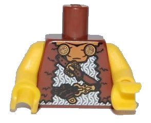 LEGO onderdeel Torso Viking Vest with Chain Mail and Belts Pattern / Yellow Arms / Yellow Hands (973pb0852c01)