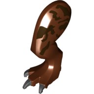 LEGO onderdeel Dinosaur Leg Large (Rear) Tyrannosaurus rex with Pin, Black Claws and Dark Brown Spots Pattern - Left (98061c01pb10)