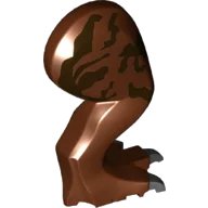LEGO onderdeel Dinosaur Leg Large (Rear) Tyrannosaurus rex with Pin, Black Claws and Dark Brown Spots Pattern - Right (98062c01pb10)