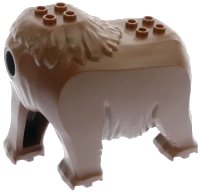 LEGO onderdeel Mammoth Body with Dark Brown Rotation Joint Socket bb1313c01
