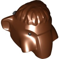 LEGO onderdeel Mammoth Head with Black Rotation Joint Pin with Black Eyes with White Pupils Pattern (bb1314c01pb01)