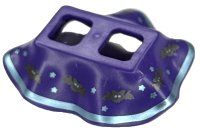LEGO part Minifigure Skirt Plastic with Dark Silver Bats, Metallic Light Blue Stars and Stripe Pattern (BAM) 24782pb09