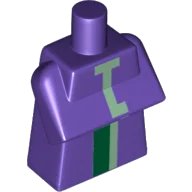 LEGO onderdeel Torso, Modified Long with Folded Arms with Sand Green and Dark Green Minecraft Witch Pattern (25767pb003)